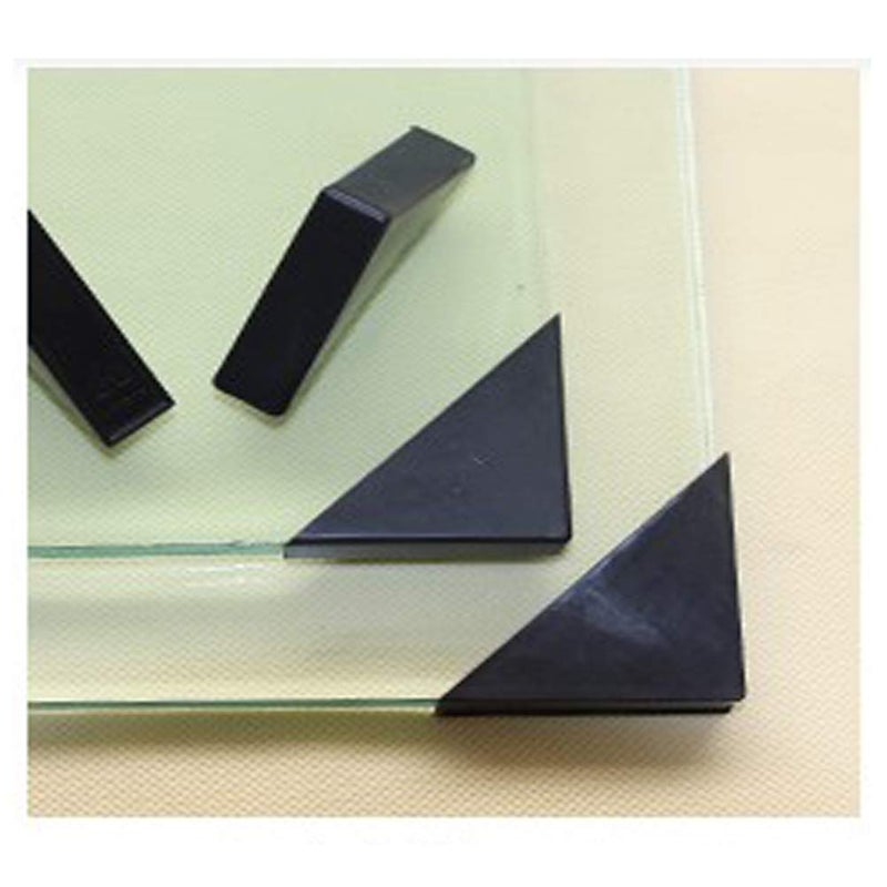 Xinally 8 Pieces Black Triangle Shape Plastic Glass Corner Guards Covers Protectors - Image 5